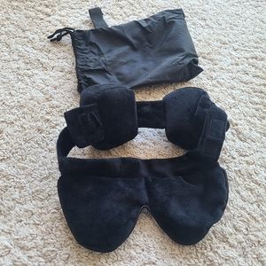 Travel halo pillow and sleep mask